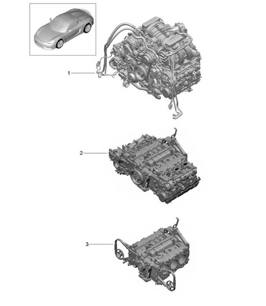 Diagram 101-000 Porsche 卡宴 GTS V8 4.8L 汽油 400HP 引擎