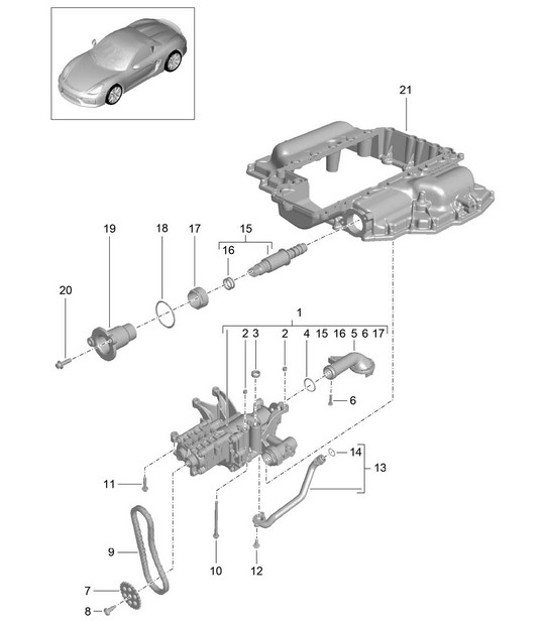 Diagram 104-000 Porsche Cayenne 9YA 2018-2023 