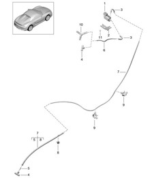 Exhaust system / Control - PR:XLF, Sports exhaust system -  981.SP Boxster Spyder 2016