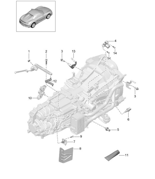 Manual gearbox / Individual parts (Model: G8120) 981.SP Boxster Spyder 2016