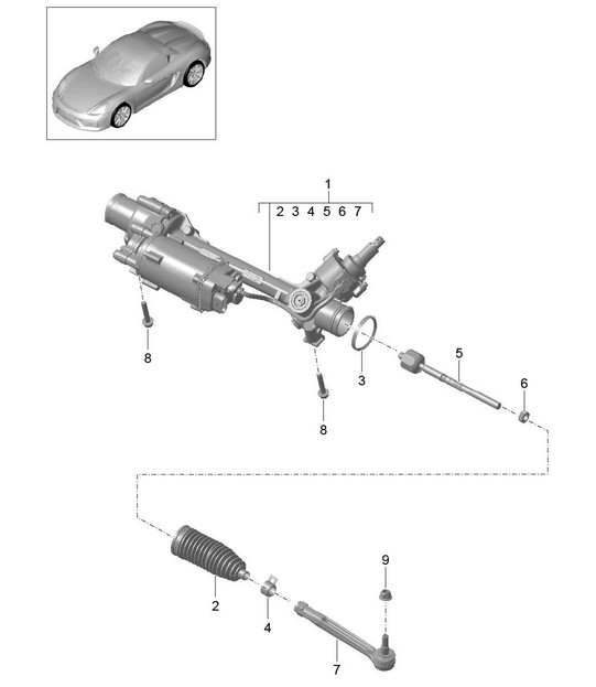Steering gear / Steering parts 981.SP Boxster Spyder 2016