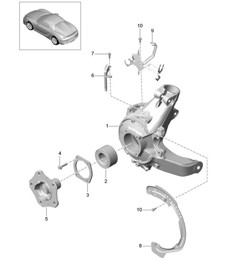 Rear axle / Wheel carrier / Wheel hub 981.SP Boxster Spyder 2016