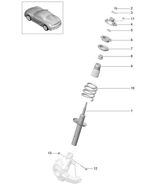 Diagram 502-000 Porsche Macan (95B) MK1 (2014-2018) Rear Axle