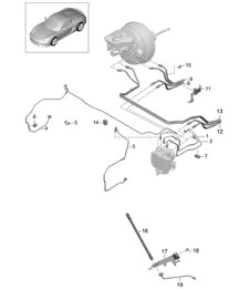 Brake lines / Front end - FRONT  981.SP Boxster Spyder 2016