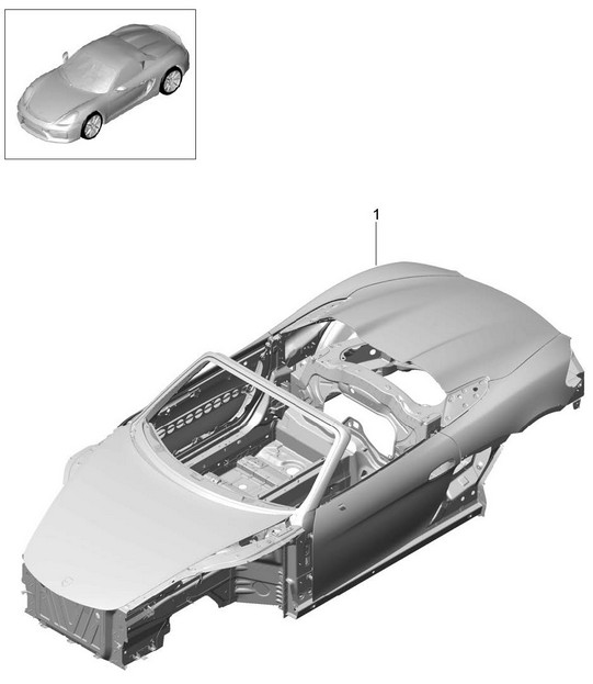 Car body 981.SP Boxster Spyder 2016