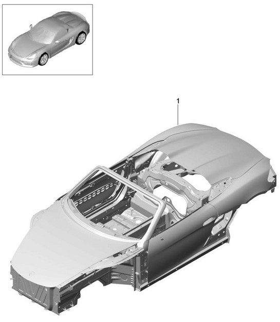 Diagram 801-000 Porsche Cayman 718C (982C) 2017>> Body