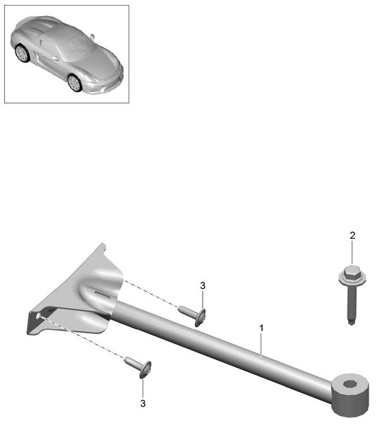 Dome strut 981.SP Boxster Spyder 2016