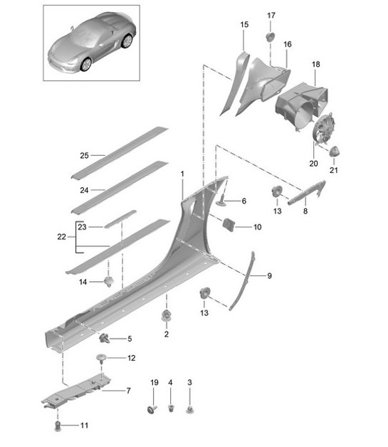 Diagram 801-090 Porsche Boxster 718 (982) 2017>> Body