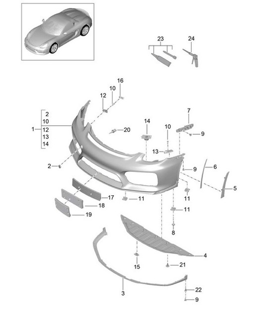 Diagram 802-000 Porsche 996 (911) (1997-2005) Body