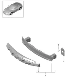 Front Bumper carrier 981.SP Boxster Spyder 2016