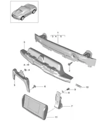Rear Bumper carrier 981.SP Boxster Spyder 2016