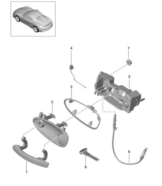 Diagram 804-020 Porsche Panamera Turbo S E-Hybrid V8 4.0L 4WD Executive 