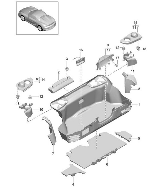 Diagram 807-005 Porsche Cayman 987C / 981C (2005-2016) Body