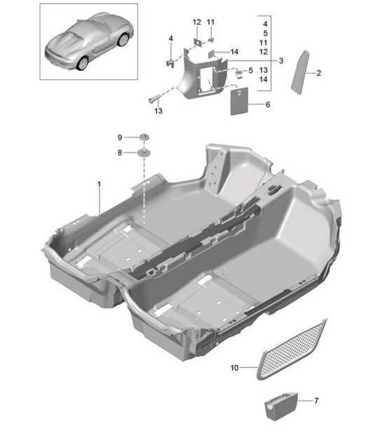 Diagram 807-010 Porsche Macan (95B) MK1 (2014-2018) Body