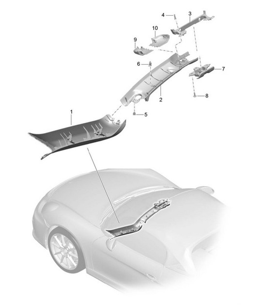 Diagram 807-050 Porsche 911 1965-1968 2.0L / 912 SWB (F) Body