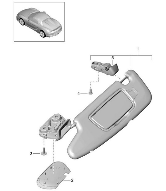 Diagram 807-065 Porsche Panamera 970 MK2 (2014-2016) 