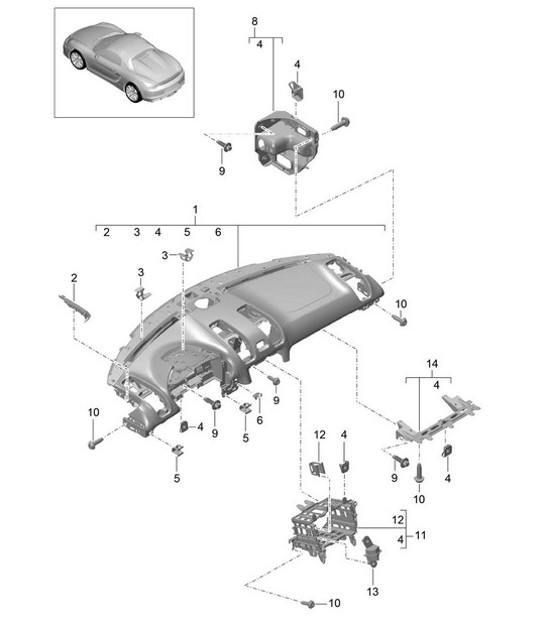 Diagram 809-000 Porsche Macan (95B) MK1 (2014-2018) Body