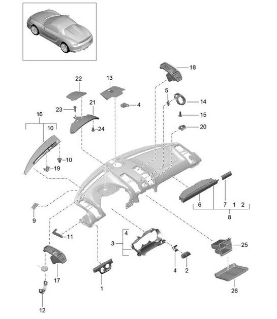 Diagram 809-005 Porsche Macan (95B) MK1 (2014-2018) Body