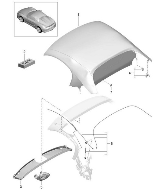 Diagram 811-000 Porsche Macan (95B) MK1 (2014-2018) Body