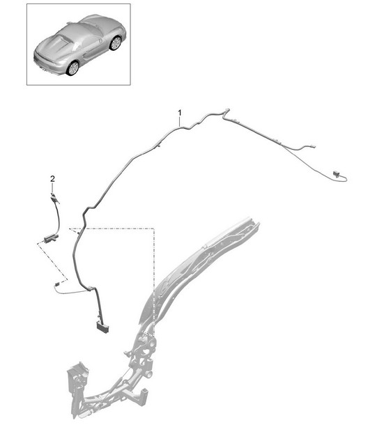 Convertible top / Wire set 981.SP Boxster Spyder 2016