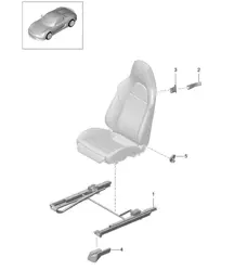Bucket seat / Collapsible (complete) 981.SP Boxster Spyder 2016