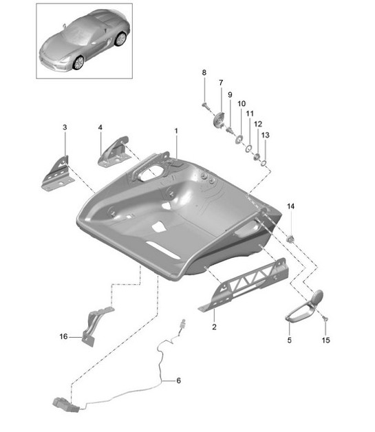 Diagram 817-064 Porsche Macan (95B) MK1 (2014-2018) Body