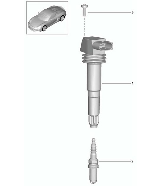 Diagram 901-000 Porsche Cayman 987C / 981C (2005-2016) Electrical equipment