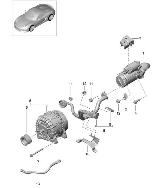 Diagram 902-005 Porsche Macan (95B) MK1 (2014-2018) Electrical equipment