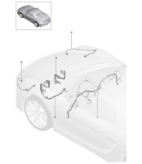 Diagram 902-011 Porsche Cayman 2.7L 981 2013-16 Elektrische Ausrüstung