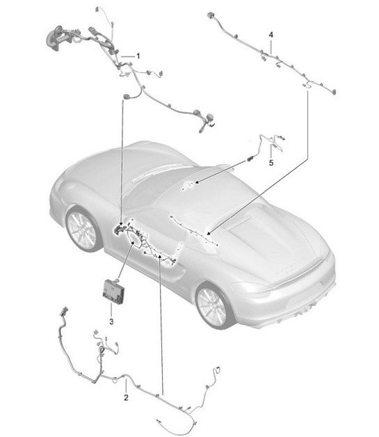 Diagram 902-015 Porsche Boxster 986/987/981 (1997-2016) Electrical equipment