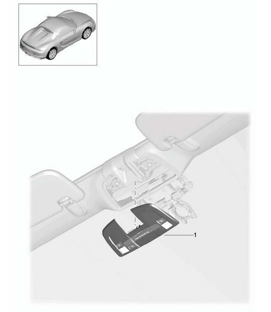Console / Roof 981.SP Boxster Spyder 2016