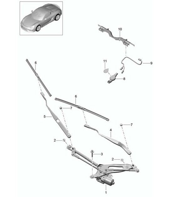 Diagram 904-000 Porsche Macan (95B) MK1 (2014-2018) Electrical equipment