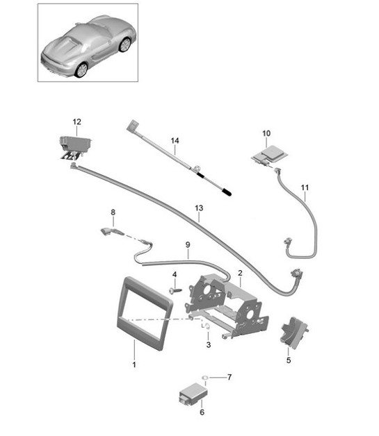 Diagram 911-001 Porsche 991 (911) MK1 2012-2016 Electrical equipment