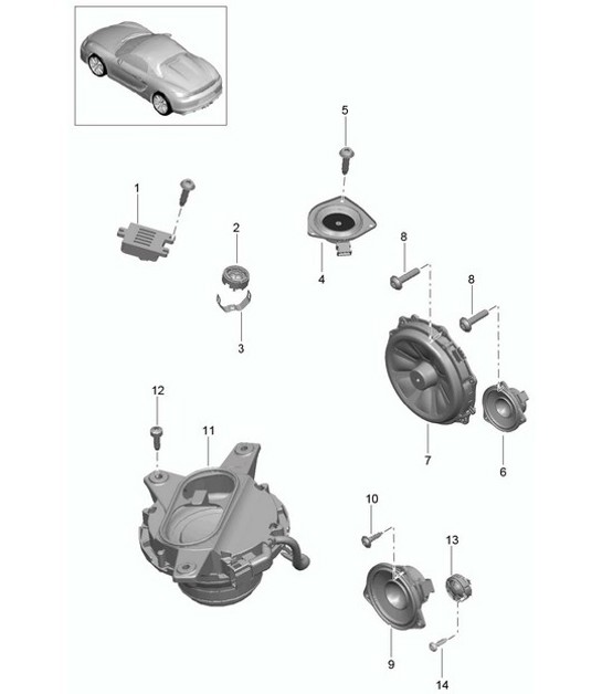 Diagram 911-005 Porsche 356 (1950-1965) Electrical equipment