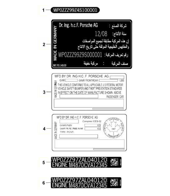 Diagram 003-010 Porsche 9J1.1 Taycan 2020-24 