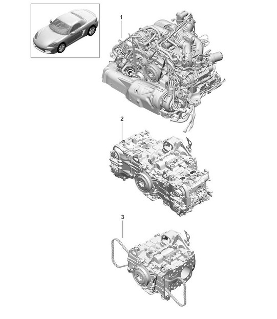 Replacement engine (Model: DDPA,DDP, DDN,DJUA, DJU,DJUB) 718 (982) Boxster 2017>>