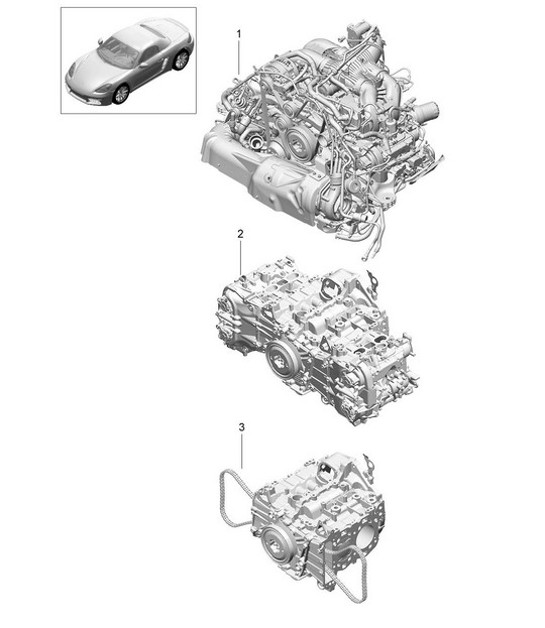 Diagram 101-000 Porsche Cayman 987C/981C (2005-2016) Engine