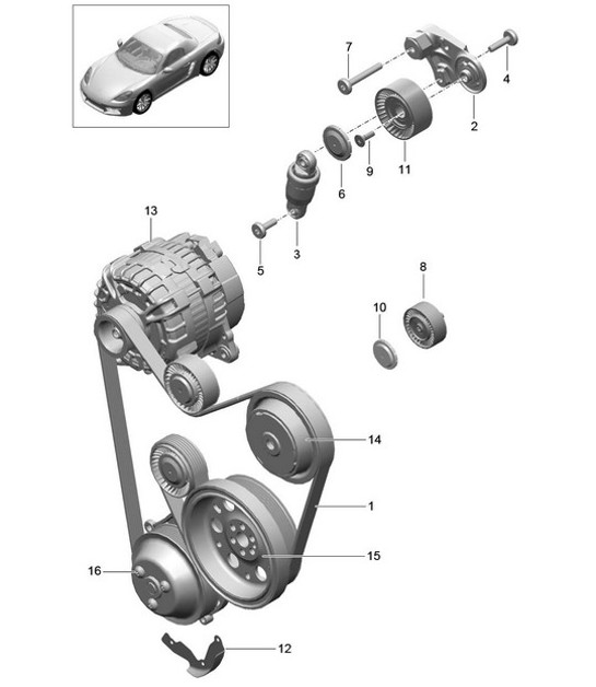 Diagram 101-010 Porsche Macan (95B) MK1 (2014-2018) Engine