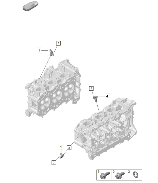 Cylinder head / Individual parts / sealing plug / Sensors 718 (982) Boxster GTS 4.0L 2017>>