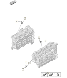 Cylinder head / Individual parts / sealing plug / Sensors 718 (982) Boxster GTS 4.0L 2017>>
