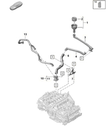 Engine lubrication / Oil filter pipe / Engine oil 718 (982) Boxster GTS 4.0L 2017>>