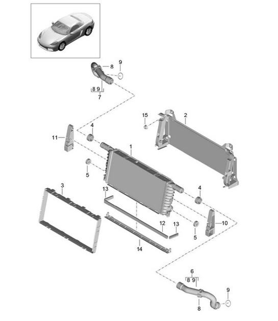 Diagram 105-017 Porsche Macan (95B) MK1 (2014-2018) Engine
