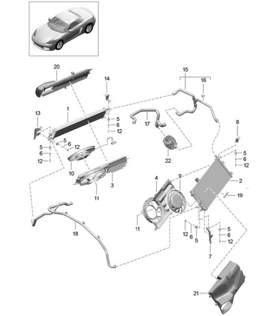 Diagram 105-025 Porsche Macan (95B) MK1 (2014-2018) Engine