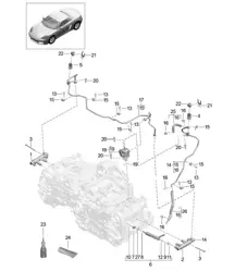 Fuel collection pipe / high pressure pump 718 (982) Boxster 2017>>