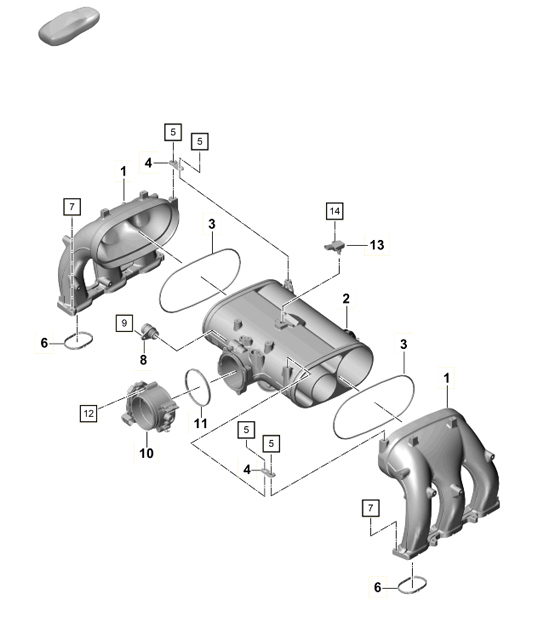 Diagram 107-011 Porsche 356 (1950-1965) Engine