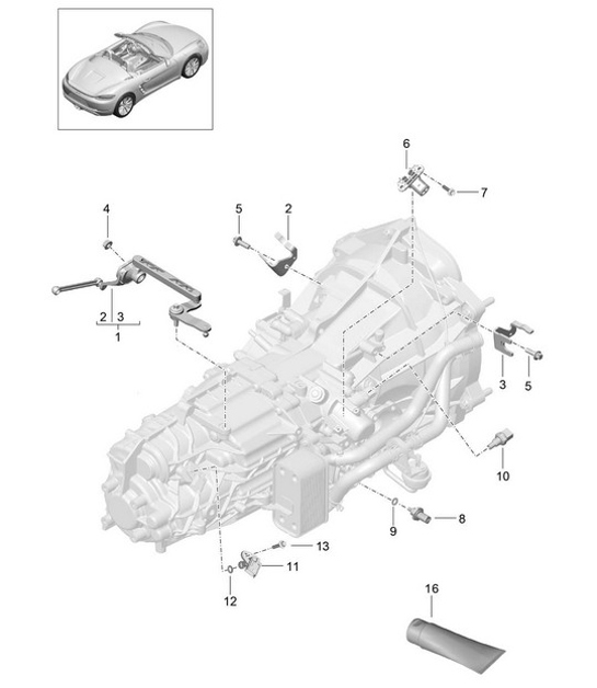 Diagram 302-010 Porsche Boxster 987 2.7L 2005-08/08 Transmission
