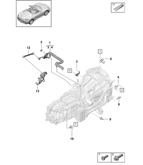 Diagram 302-011 Porsche 356 (1950-1965) Transmission