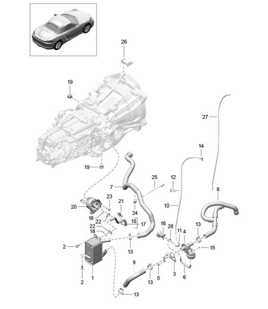 Diagram 302-020 Porsche Panamera 970 MK1 (2009-2013) Transmission