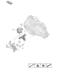 Gearbox securing parts (model: GTS 4.0, G8230, CG270) 718 (982) Boxster GTS 4.0L 2017>>