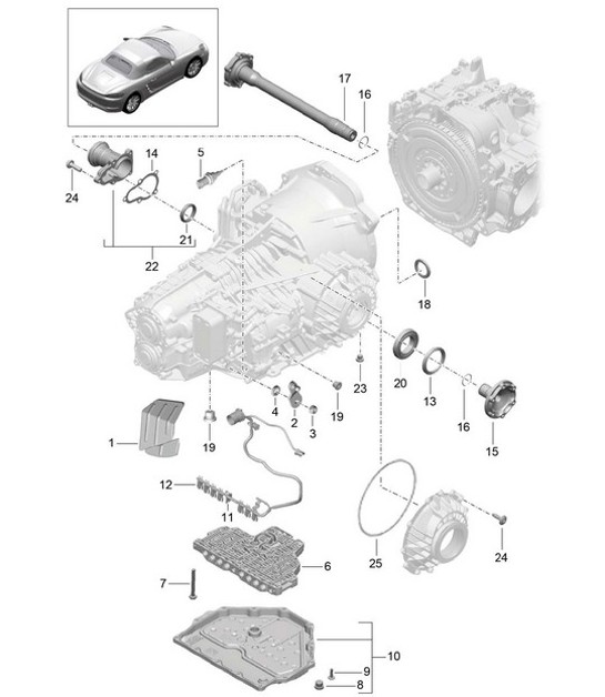 Diagram 320-005 Porsche Macan (95B) MK1 (2014-2018) Transmission